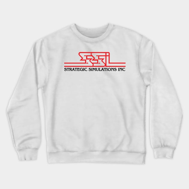 Retro Computer Games Strategic Simulations Inc SSI Logo Crewneck Sweatshirt by Meta Cortex